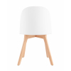 Стул Fog с подушкой белый деревянные ножки