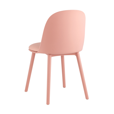 Стул Fog с подушкой пластик пыльно-розовый
