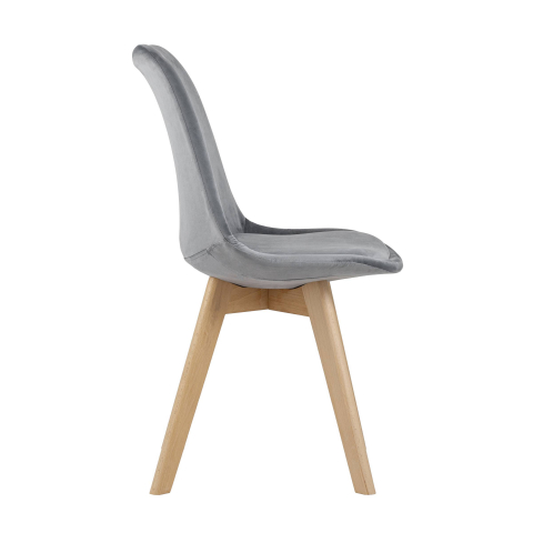 Стул FRANKFURT велюр серый