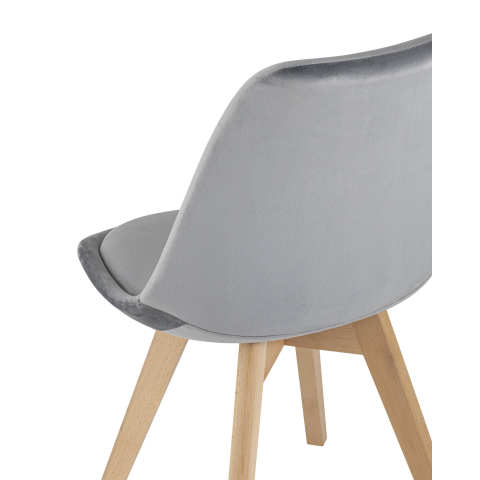 Стул FRANKFURT велюр серый