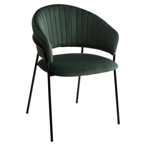 Стул ГЕММА, цвет H-30 Изумрудный, велюр / черный каркас