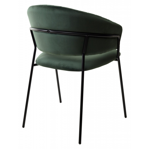 Стул ГЕММА, цвет H-30 Изумрудный, велюр / черный каркас