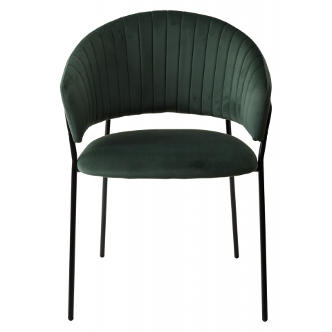 Стул ГЕММА, цвет H-30 Изумрудный, велюр / черный каркас