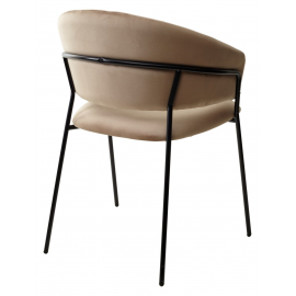Стул ГЕММА, цвет капучино H65, велюр / черный каркас