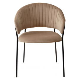 Стул ГЕММА, цвет капучино H65, велюр / черный каркас