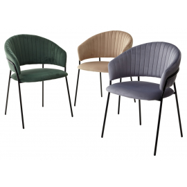 Стул ГЕММА, цвет капучино H65, велюр / черный каркас