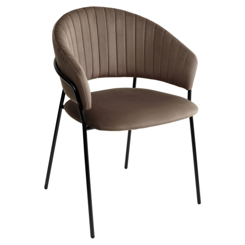 Стул ГЕММА, цвет Коричневый Nella 070, велюр / черный каркас