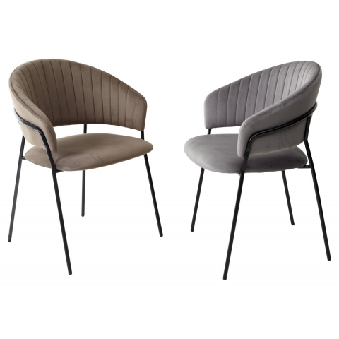 Стул ГЕММА, цвет Коричневый Nella 070, велюр / черный каркас