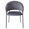 Стул ГЕММА, цвет серый H14, велюр / черный каркас