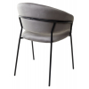 Стул ГЕММА, цвет Серый Nella 061, велюр / черный каркас