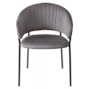 Стул ГЕММА, цвет Серый Nella 061, велюр / черный каркас