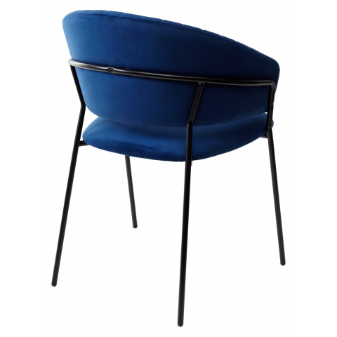 Стул ГЕММА, цвет Синий Confetti, велюр / черный каркас