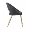 Стул Кензи экокожа темно-серый золотые ножки
