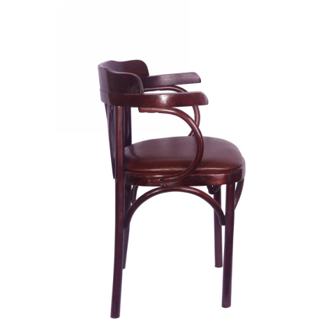 Деревянный венский стул Классик-М с подлокотниками, сиденье мягкое