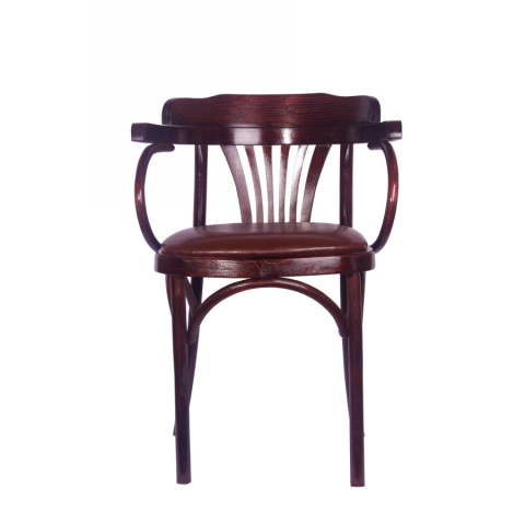 Деревянный венский стул Классик-М с подлокотниками, сиденье мягкое