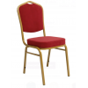 Банкетный стул Корона 20 Велюр красный, каркас золотого цвета