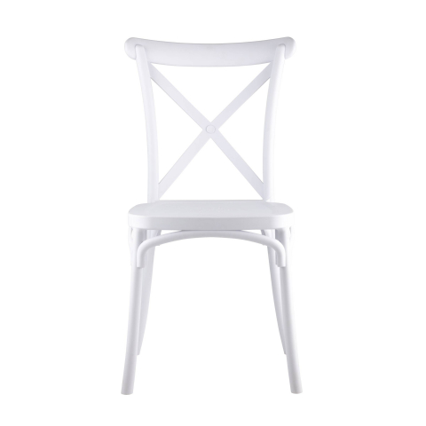 Стул Кроссбэк пластиковый белый