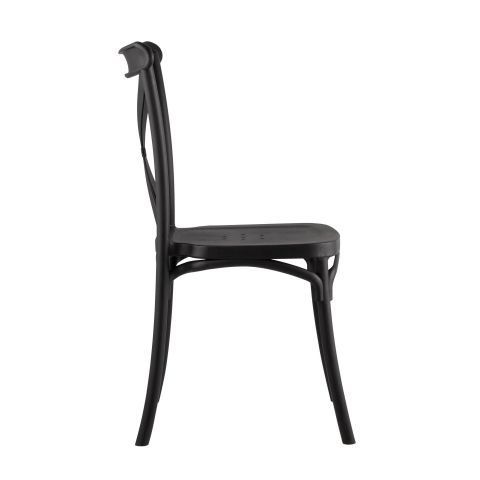 Стул Кроссбэк пластиковый черный