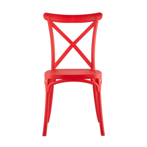 Стул Кроссбэк пластиковый красный