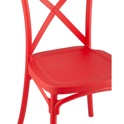 Стул Кроссбэк пластиковый красный
