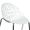 Пластиковый стул Кружево белый металлический каркас хром