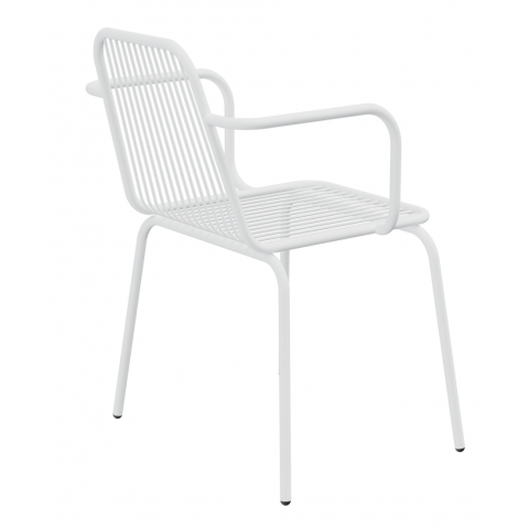 Металлический стул LaMeli с подлокотниками цвет белый