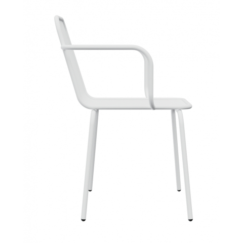 Металлический стул LaMeli с подлокотниками цвет белый
