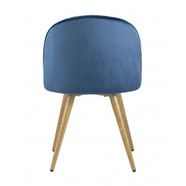 Стул Лион Страйпс велюр голубой