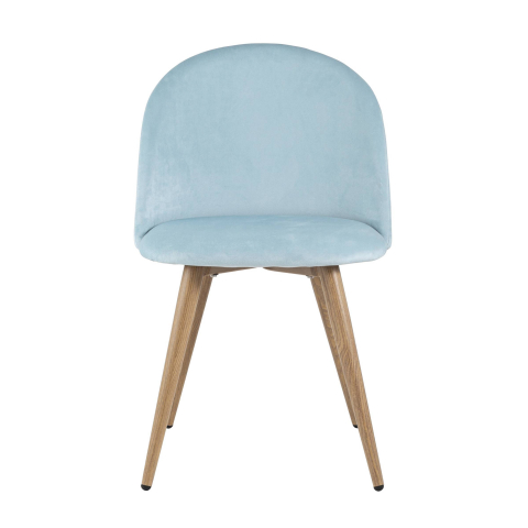 Стул Лион велюр пыльно-голубой