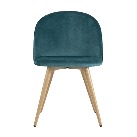 Стул Лион велюр с ромбами аквамарин