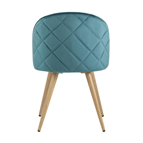 Стул Лион велюр с ромбами аквамарин