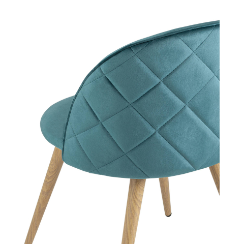 Стул Лион велюр с ромбами аквамарин