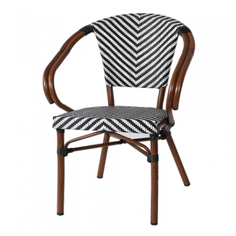 Уличный стул Лореццо цвет черно-белый