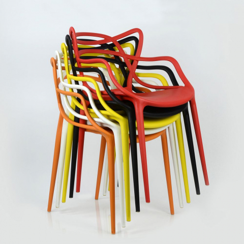 Пластиковый стул Masters белый