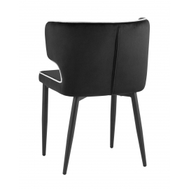 Стул Матео с кантом велюр черный