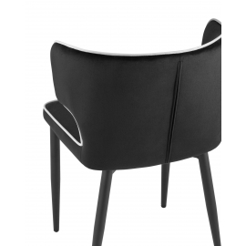 Стул Матео с кантом велюр черный