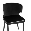 Стул Матео с кантом велюр черный