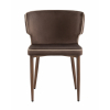 Стул Матео с кантом велюр коричневый ножки дерево
