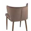 Стул Матео с кантом велюр коричневый ножки дерево