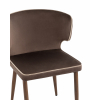 Стул Матео с кантом велюр коричневый ножки дерево