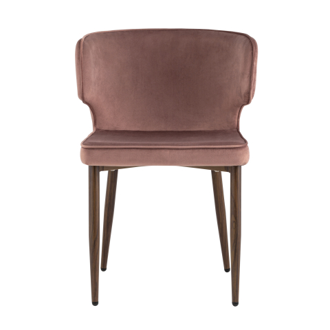Стул Матео велюр пыльно-розовый ножки дерево