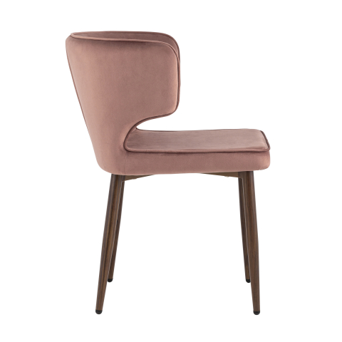 Стул Матео велюр пыльно-розовый ножки дерево