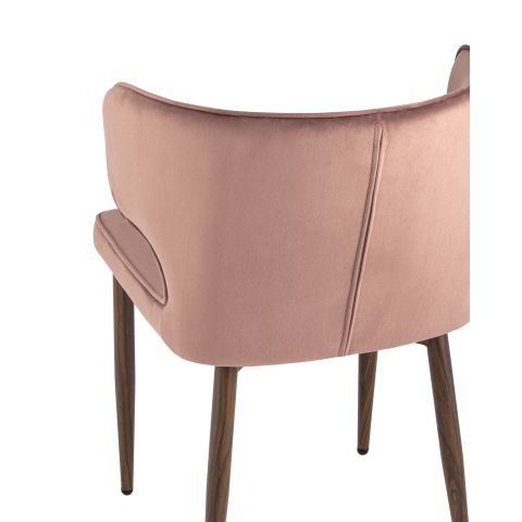 Стул Матео велюр пыльно-розовый ножки дерево