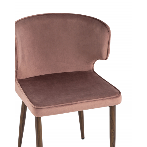 Стул Матео велюр пыльно-розовый ножки дерево