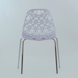 Стул Matrix металлокаркас хром, пластик белый