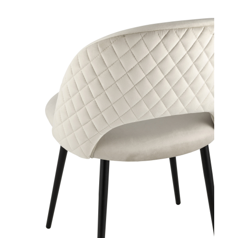 Стул Меган NEW велюр с ромбами бежевый