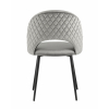 Стул Меган NEW велюр с ромбами серый