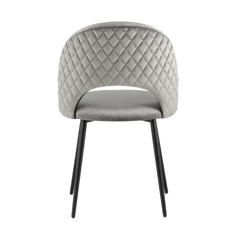 Стул Меган NEW велюр с ромбами серый
