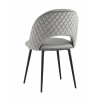 Стул Меган NEW велюр с ромбами серый