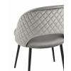 Стул Меган NEW велюр с ромбами серый